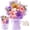 Purple&pink, variant on KALAKALA Crochet Flower Bouquet,Orange Knitted Flowers, Handmade Sunflowers Tulips Roses Bouquet for Valentine Day Birthday Anniversary Party Mother's Day Graduation Gifts(with Card)