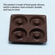 thumbnail image 4 of Inteprter Molde de 4 rejillas para hornear Chocolate, herramientas para pasteles, galletas, dulces, magdalenas, dispensador de moldes para Herramientas y accesorios para hornear Color café, 4 of 6