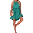 thumbnail image 1 of WILLBEST Vestido De Mujer Elegante Top De Verano Sin Mangas Con Ribete De Volantes Para Uso Diario Y Vacaciones Ideal Para Todas Las Estaciones Lavable A Máquina Y A Mano, 1 of 3