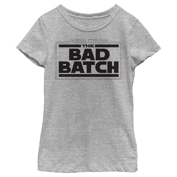 Girl's Star Wars: The Bad Batch Classic Logo Graphic Tee Athletic Heather Large