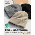 thumbnail image 5 of 2 Pack Beanie Hats for Women & Men, Winter Hat Unisex Knitted Cuffed Plain Skull Caps Green, 5 of 6