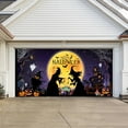 thumbnail image 5 of XMMSWDLA Halloween Garage Door Banner Cover Halloween Large Hanging Backdrop Door Cover Pumpkin Castle Door Cover Decorations for Halloween Home Indoor Outdoor Wall Spooky Party Door, 7 x 14.6 ft, 5 of 5