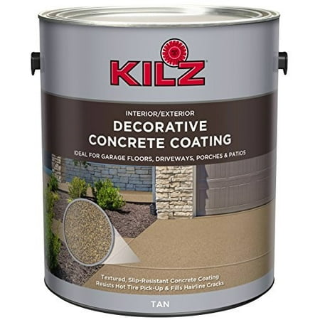 KILZ L378601 Interior/Exterior Slip-Resistant Decorative Concrete Paint, 1 Gallon,