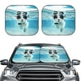 thumbnail image 2 of Zufioo Swimming Cat Goggles Print Folding Car Windshield Sun Visor, Anti-ultraviolet Sun Visor, Suitable for Trucks, Vans Car Accessories-Small, 2 of 6