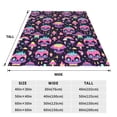 thumbnail image 3 of Sikiie cartoon Skull rainbow space Ultra-Soft Micro flannel Blanket Luxury All Seasons Warm Blanket for Bedding Sofa and Travel (4 sizes)-50"x40", 3 of 7