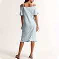 thumbnail image 4 of Censtreet Robe Nuisette Longue pour Femmes à Bretelles Spaghetti à Manches Courtes pour Femmes Cami Midi Robes Chemise de Nuit, 4 of 6