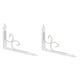 thumbnail image 5 of 2 soportes flotantes para estantes de pared, gruesos, resistentes y decorativos. Blanco, 5 of 9