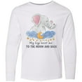 thumbnail image 3 of Inktastic My Gigi Loves Me to the Moon and Back Elephant Family Long Sleeve Youth T-Shirt, 3 of 5