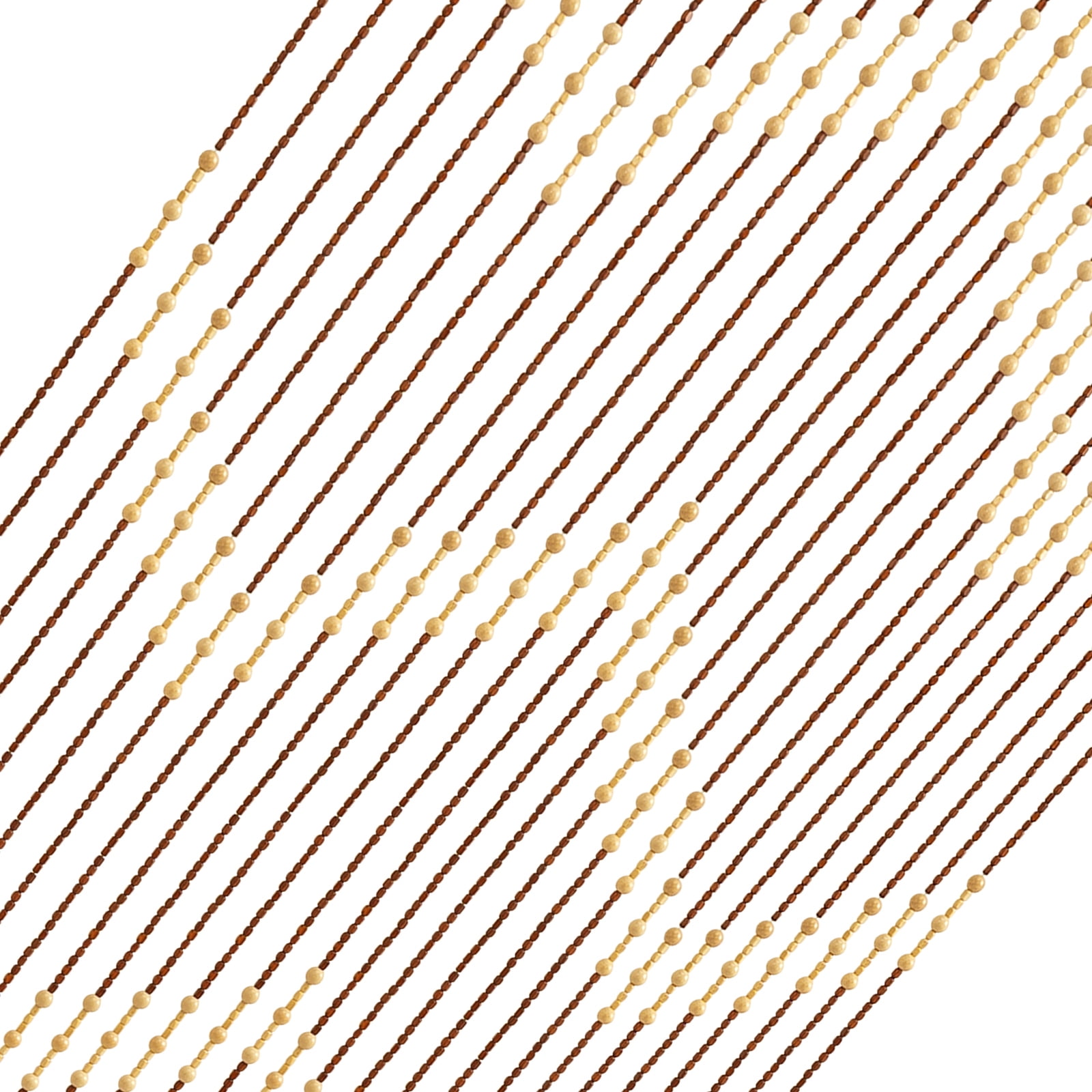 27 Lines Retro Wood Door-mounted Bamboo Bead Curtain String Door Curtains Beaded Wooden Curtain Fit for Doorway