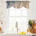 thumbnail image 4 of Tie Up Valances for Windows, Watercolor Leaves Adjustable Valance Curtains Window Treatment for Living Room/Bedroom, Farmhouse Spring Pastoral Vines Rod Pocket Kitchen Curtains & Drapes 60x18 Inch, 4 of 9
