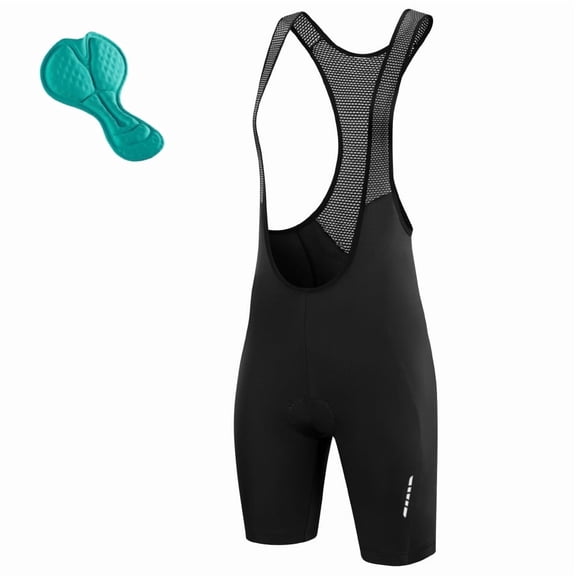 Qualidyne Women’s Cycling Bib Shorts, 4D Padded Road Bike Bibs with Breathable Mesh Straps & Reflective Detail