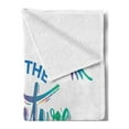 thumbnail image 2 of Adventure Soft Flannel Fleece Throw Blanket, Colorful Calligraphic Design with Abstract Mountains and Arrow Journey, Cozy Plush for Indoor and Outdoor Use, 50" x 60", Multicolor, by Ambesonne, 2 of 5