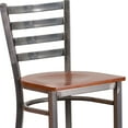 thumbnail image 6 of EMMA + OLIVER Ladder Back Design With Curved High Back Bar Stool, Cherry/Clear Coated, 6 of 11