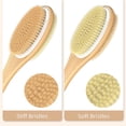 thumbnail image 4 of Body brush for wet or dry brushing with long wooden handle, 4 of 5