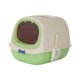 thumbnail image 1 of Caja de arena para gatos con capucha, bandeja para arena para gatos, desmontable, con pala para arena para gatos, gato verde, 1 of 9