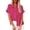RD1 Shirts, variant on CAIVO Fashion Women's Solid Color Linen Casual Loose Short Sleeve Button Shirt Holiday Summer Blouse Back To School Tops