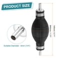 thumbnail image 2 of 6mm (1/4") Rubber Fuel Primer Pump, Transfer Vacuum Hose Hand Siphon Bulb, Silver, 2 of 6