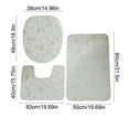 thumbnail image 3 of Bathroom Rugs Sets 3 Piece Bath Mat for Bathroom Non-Slip Bathroom Mats Water Absorbent Bath Rug Floor Mats Soft Washable Shower Rug with U-Shaped Contour Rug Toilet Lid Cover, 3 of 6