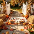 thumbnail image 4 of LEFXSMR Fall Bathroom Rugs Non-Slip Bath Mat Pumpkin Maple Leaves Design Area Rug for Front Door Porch Entryway Thanksgiving Decorations, Orange, 4 of 6