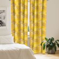 thumbnail image 3 of Ambesonne Yellow and White 4-Panel Curtains, Ornate Design, 56"x63", Marigold Yellow Tan, 3 of 4