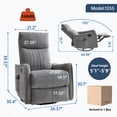 thumbnail image 2 of 360 Swivel Rocking Recliner Chair for Adults, Nursery Rocking Chair with Heat and Massage, Glider Reclining Chair for Small Space, Living Room, Bedroom (Chenille, DG), 2 of 10
