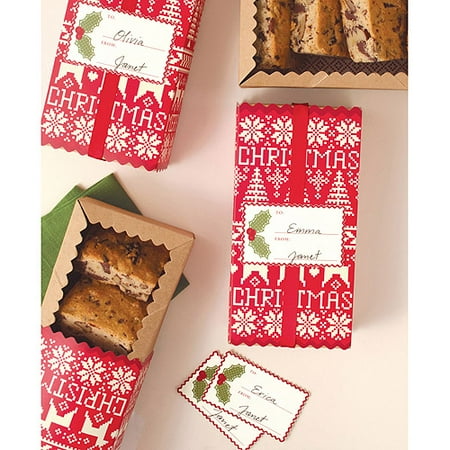 Treat Boxes 6.2"X3.5" Makes 4-Cottage Christmas