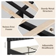 thumbnail image 6 of King Bed Frame with Adjustable Headboard, Modern Linen Upholstered Platform Bed Frame with Wood Slats Support, No Box Spring Needed, Easy Assembly for Bedroom Apartment, Grey, 6 of 7