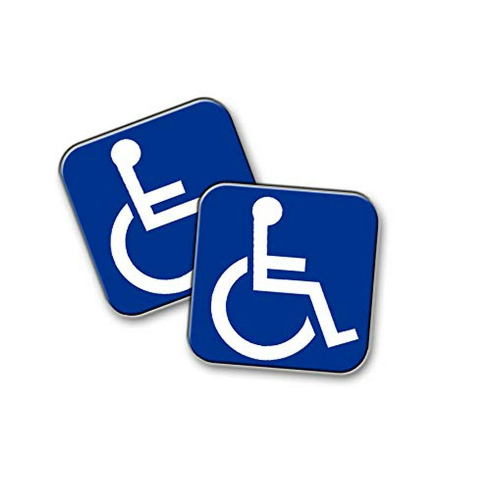 Handicap Stickers, 2 Included, Reflective Vinyl