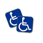 Handicap Stickers, 2 Included, Reflective Vinyl