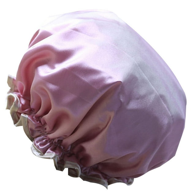 Beauty Makeup Dustproof Cap Waterproof Padded Shower Hat Imitate satin bathing hat Silk Satin Adult Bathing Hat