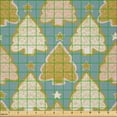 thumbnail image 2 of Ambesonne Christmas Fabric by the Yard Microfiber, Striped Xmas Pine Trees, 1 Yard, Pale Teal Pale Coffee, 2 of 2