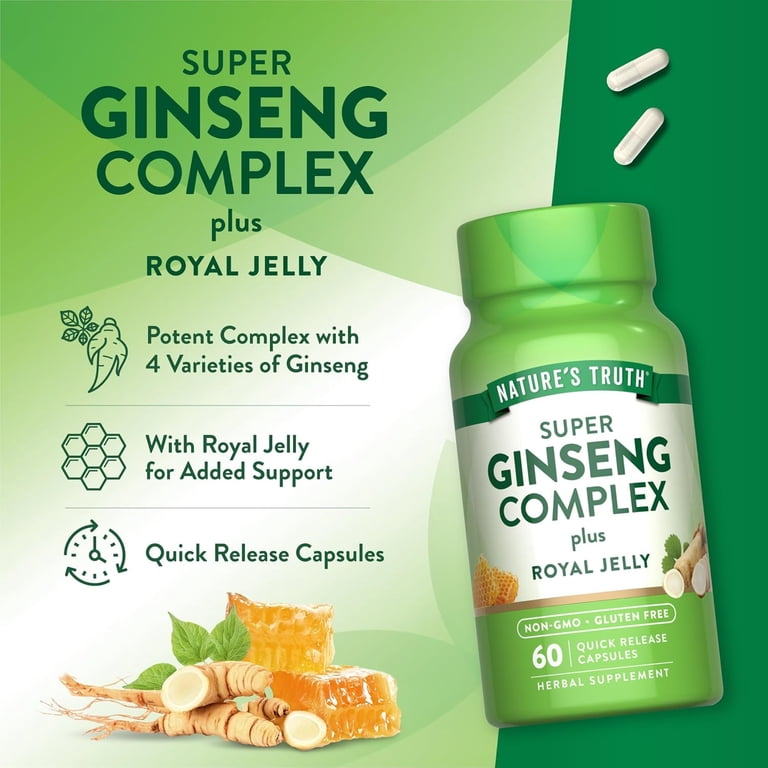 Nature's Truth, Super Ginseng Complex, 60 Capsules, with Royal