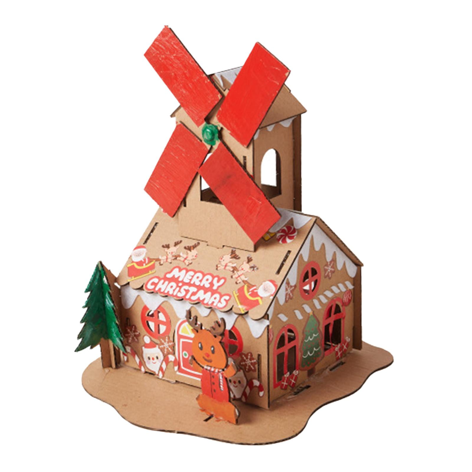 Playhouse en Carton pour, Maisonnette à colorier en Carton, Paper Toys DIY Making, Crisp KT Board, Cultiver la capacité Pratique, la Concentration, la Patience et l'imagination, pour Les Nollam