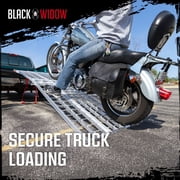 10' Black Widow Motorcycle Ramp, 1,500 lb Cap, Aluminum, Folding, for Truck / Trailer
