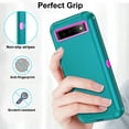 thumbnail image 6 of Asuwish Compatible with Google Pixel 6 Phone Case Hybrid Rugged Shockproof Hard Protective Drop Proof Full Body Heavy Duty Mobile Cell Cover for Pixel6 Pixle Six 6 Women Men Green, 6 of 7