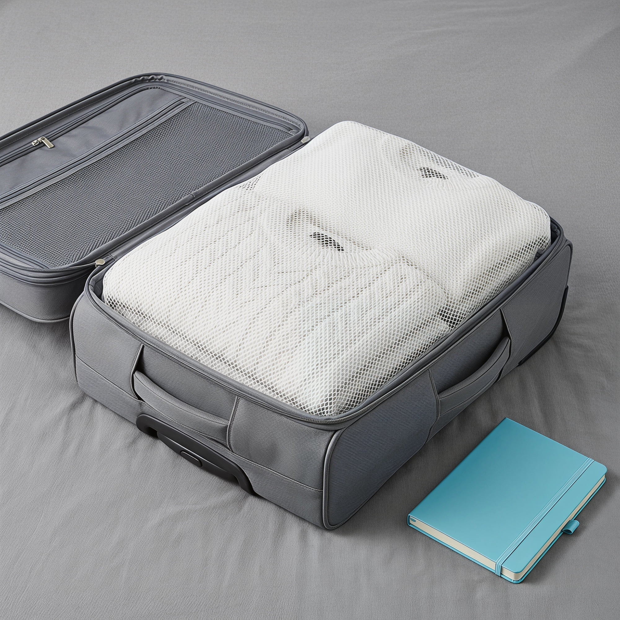 Unique Bargains 2 Pack Nylon Mesh Laundry Bags with Drawstring Closure White 23.6"x31.5"