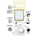 thumbnail image 5 of Gabinete Para Baño Con Lavabo AGATHA Con Lampara Y Espejo, 5 of 7