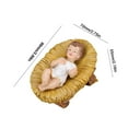 thumbnail image 2 of Christmas Nativity Scene, Baby Jesus Figurine, Resin Holy Infant Birth Ornament with Sturdy Base, Unique Christmas Horse Trough Grass Bed Design, Festive Holiday Tabletop Decoration, Christmas Gift, 2 of 4