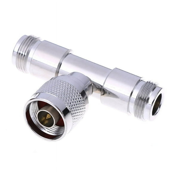 N-type male to dual 2 n-type female t shaped rf antenna adapter connector GqMWA