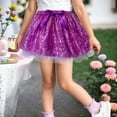thumbnail image 2 of Ulitacool Girl Dress Knee Length Tutu Skirts Dance Party Sequin Skirt Ballet Skirts Casual Playsuit Purple 7-11 Years, 2 of 5
