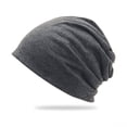 thumbnail image 3 of Men's Fashionable Brimless Hats Are Suitable For Street Dance Cycling Sports Leisure,Youth College Student Hats In Spring Autumn Black Gray 2Pcs, 3 of 5