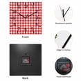 thumbnail image 2 of Red White Plaid Wooden Wall Clock Silent Non Ticking, Modern Farmhouse Buffalo Check Gingham Square Wall Clocks Battery Operated, Decor Clock for Home Office, Living Room, Kitchen, 12 Inch, 2 of 9