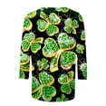 thumbnail image 4 of asddcavvf Blouse pour Femmes Chemise Raglan Imprimée pour la Saint-Patrick Manches 3/4, 4 of 4