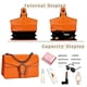 thumbnail image 5 of Bolso de hombro DEEPMEOW de cuero a la moda con bandolera naranja para mujer, 5 of 7
