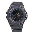 thumbnail image 2 of Reloj de pulsera impermeable con cubierta transparente, reloj de pulsera luminoso LED para caballeros, negro y azul, 2 of 5