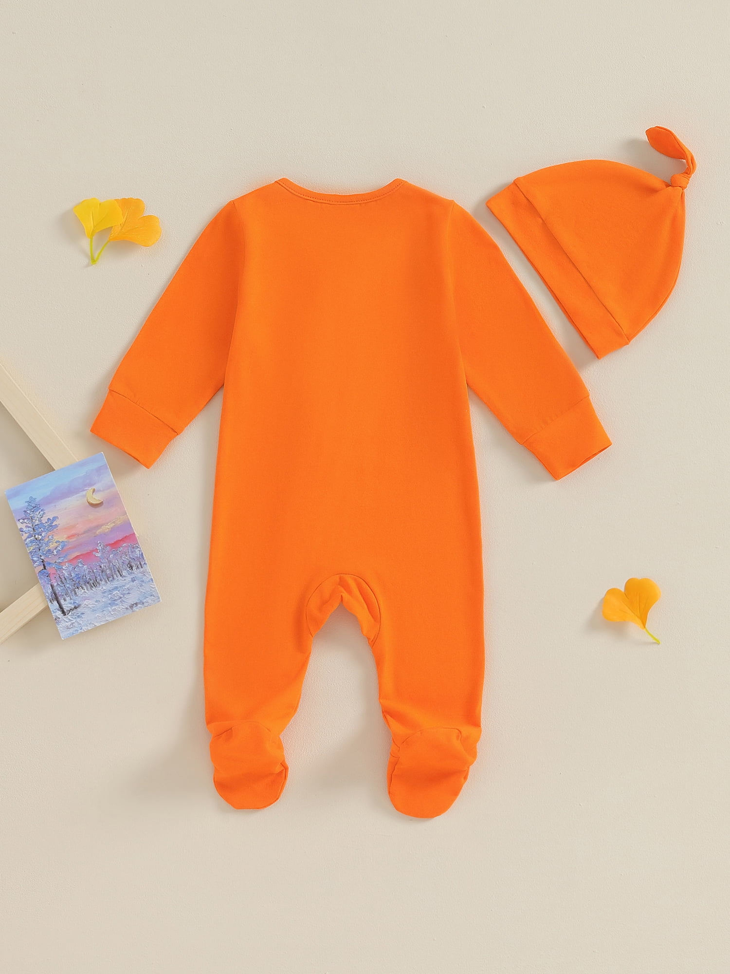 GXFC Preemie Boys Girls Fall Clothes 3M 6M Newborn Boys Long Sleeve Zipper One Piece Jumpsuits Bodysuit with Hat Outfits Autumn Clothing for Infant Boys
