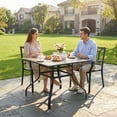 thumbnail image 2 of Outsunny 36" x 36" x 28" Square Patio Dining Table with Umbrella Hole, 2 of 10