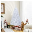 thumbnail image 4 of FASCK 5/6/7/8ft White Christmas Tree with Solid Metal Base, Modern Artificial Xmas Tree for Contemporary Home Office Decoration, 4 of 9