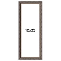 12x35 Frame Black Feather Payton Ornate Solid Wood Picture Frame Width 1.75 Inches | Interior Depth
