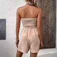 thumbnail image 7 of Womens Summer Romper Strapless Beach Vacation Jumpsuit Resort Wear Shorts, Stylish and Comfortable Romper for Daily Wear and Outings, Summer Trendy Beach Vacation Outfits 2026 Beige L, 7 of 7